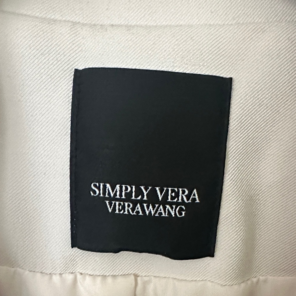 Simply Vera Vera Wang Cream Open-Front Blazer - Picture 2 of 6